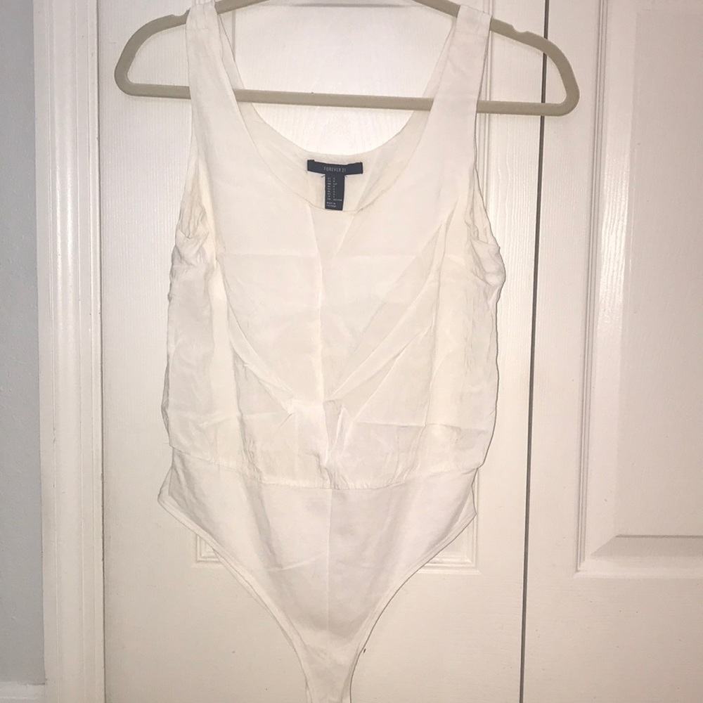 Forever 21 White Everyday Bodysuit